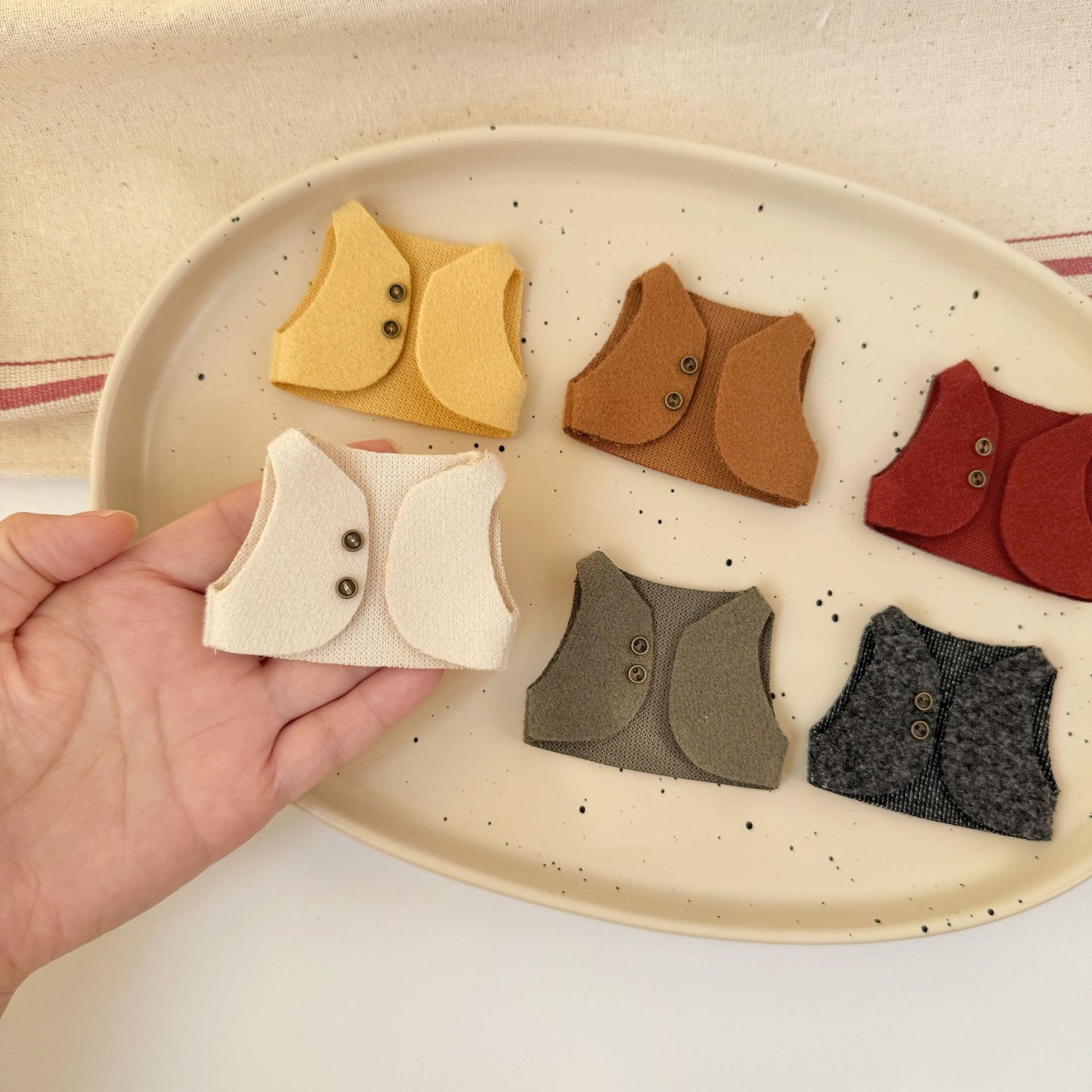 Vintage Fashion Doll - Handmade 10cm Doll Clothes Vintage Wool