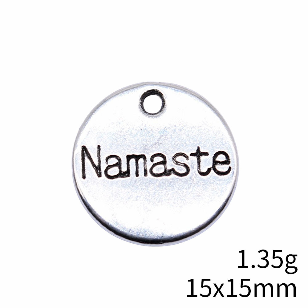 Vintage Fashion Tumblr - 10pcs 15x15mm Antique Silver Color Namaste