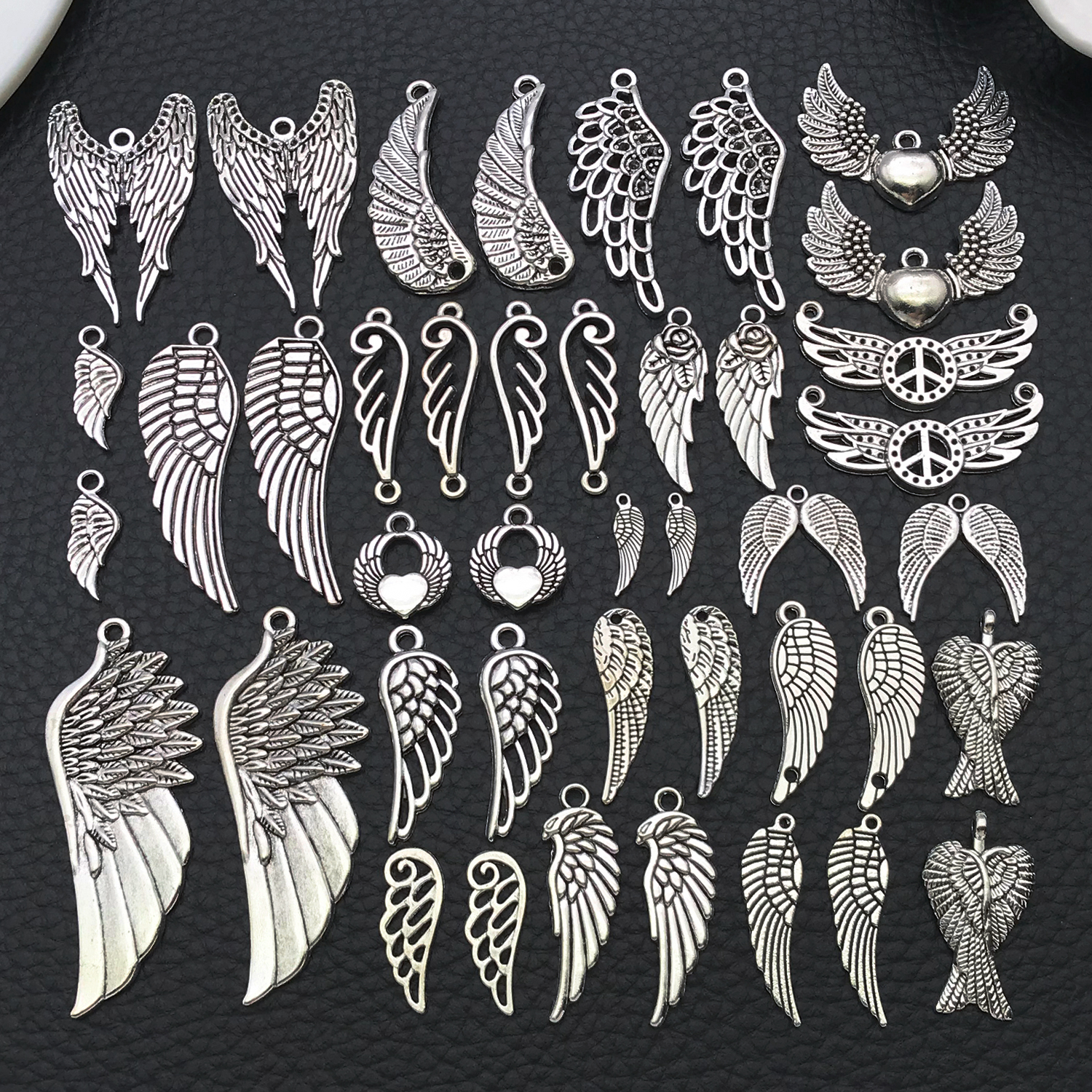 Vintage Fashion Tumblr - Angel Wing Charms, New 22/42 Pcs