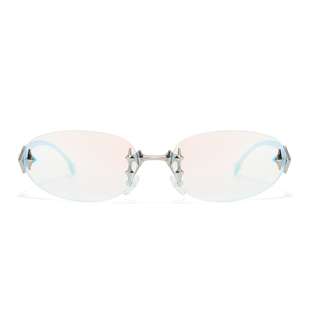 Y2K Style Frameless Sunglasses - Vintage Fashion Style Female avaliação e preço