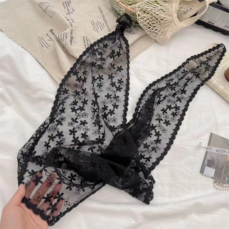 Women Lace Triangle Scarf Swee - Vintage Fashion Style Female avaliação e preço