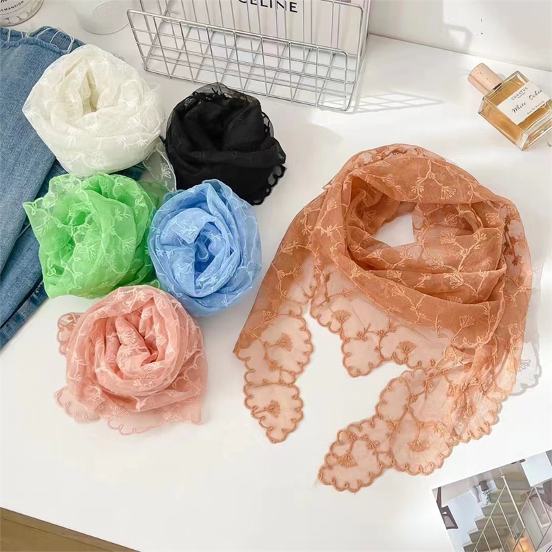 Women Lace Triangle Scarf Swee - Vintage Fashion Style Female avaliação e preço