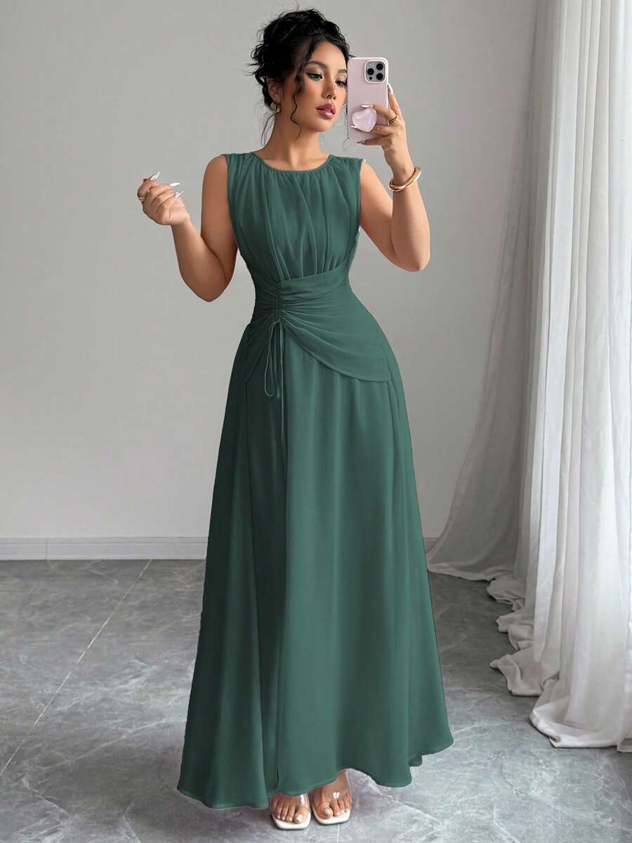 Women Mint Green Sleeveless Ch - French Vintage Fashion avaliação e preço