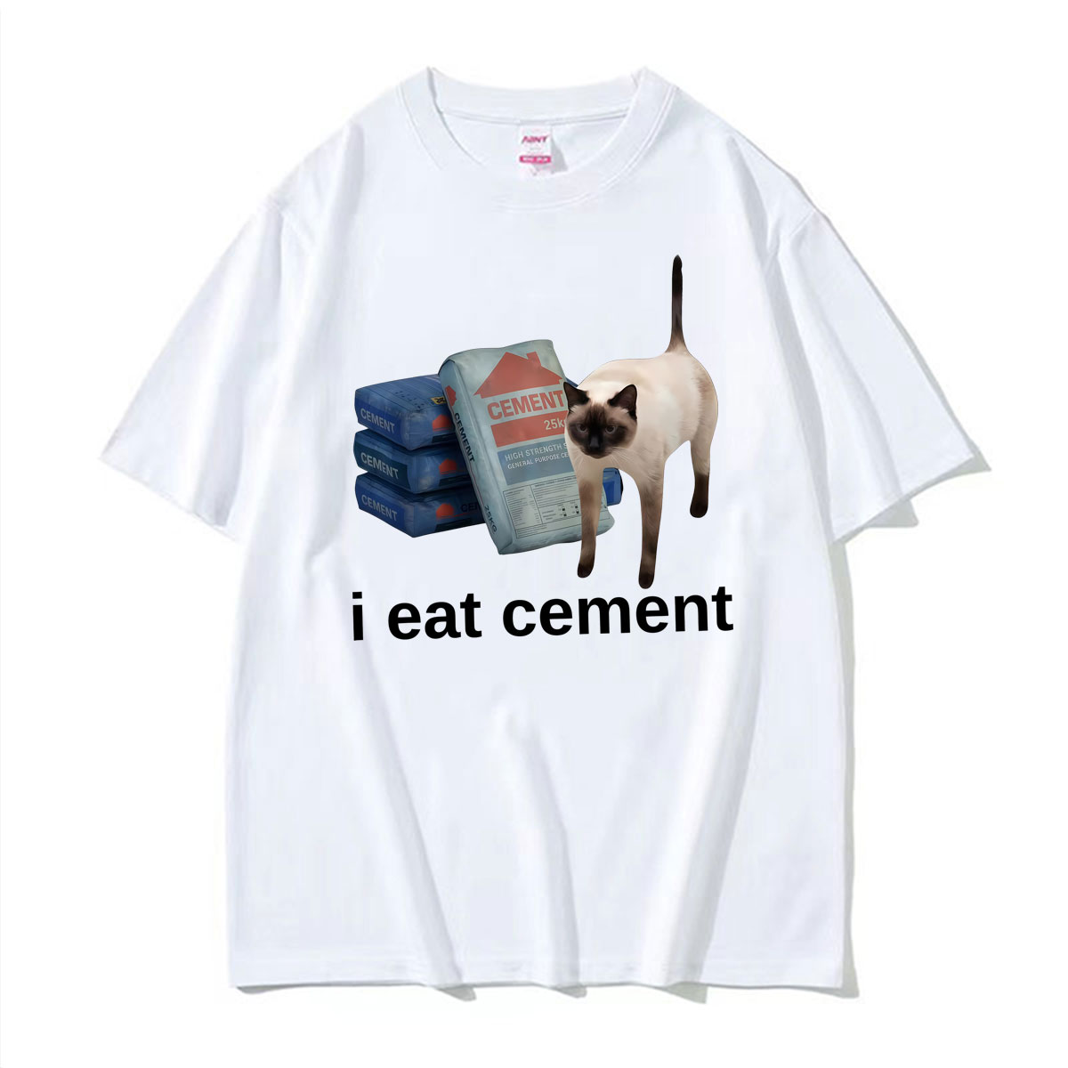 Funny I Eat Cement Cat Meme We - Vintage Fashion Gen Z avaliação e preço