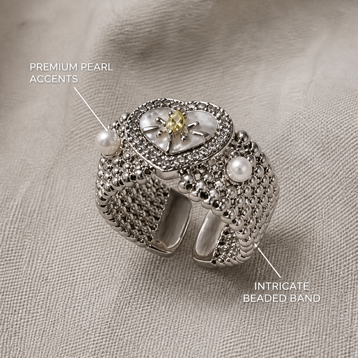 Vintage court-style heart ring - Vintage Fashion Look avaliação e preço