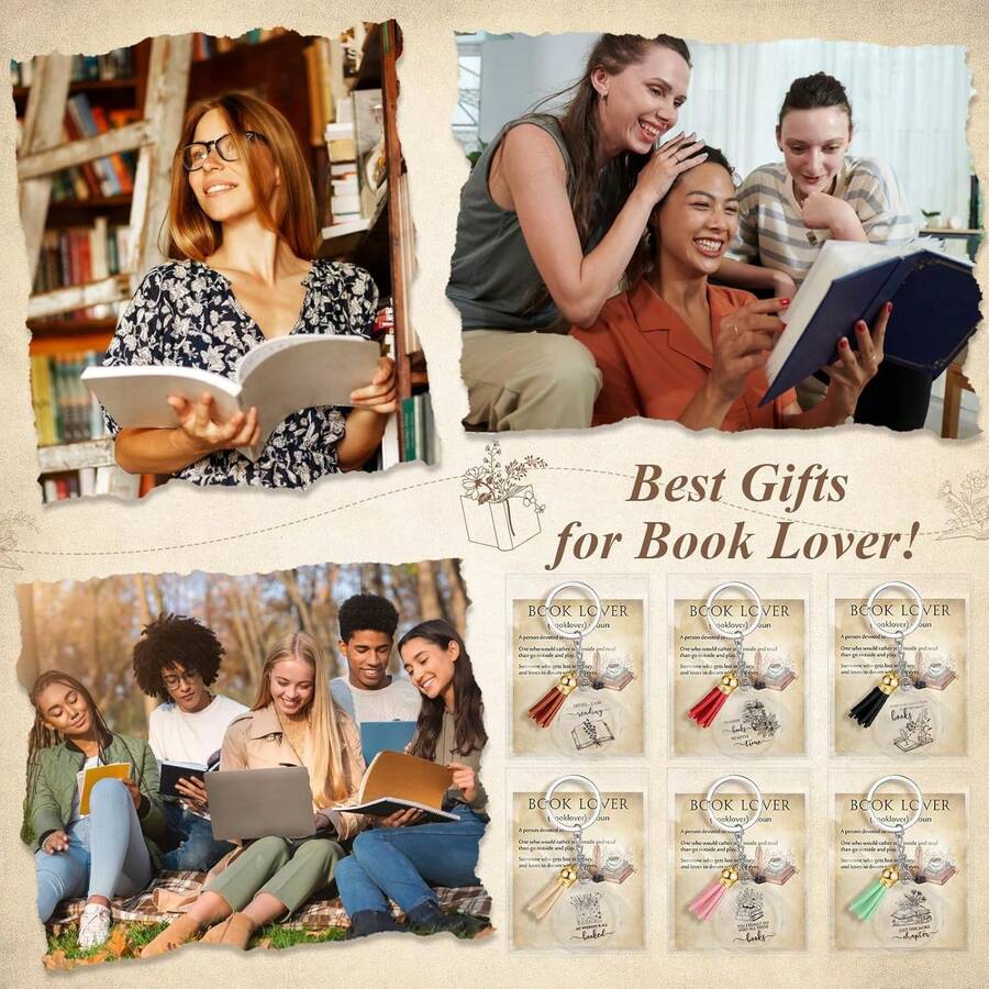 12pcs Vintage Book Lover Keych - Vintage Fashion Books avaliação e preço