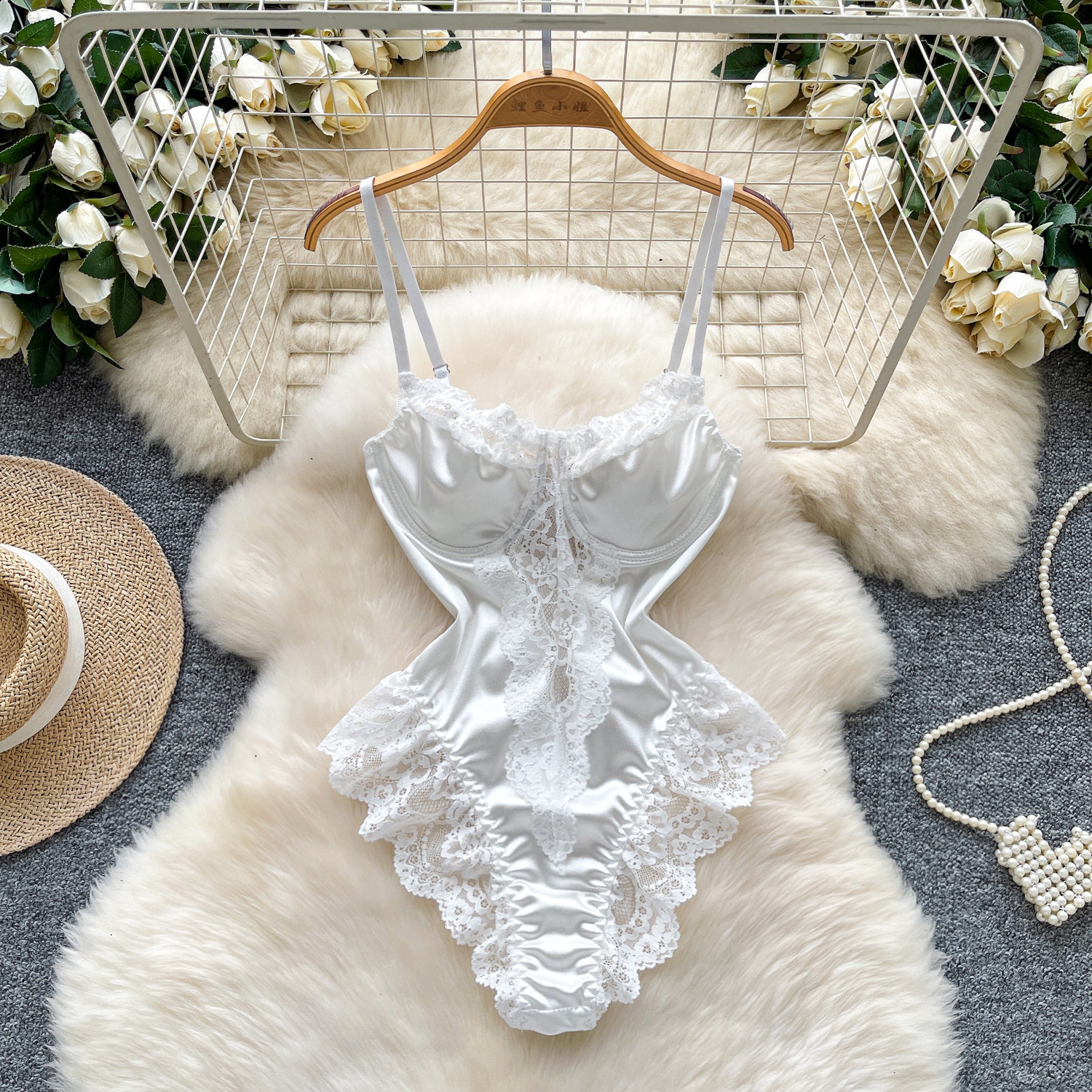 vintage bodysuits Spliced sati - Vintage Fashion Club avaliação e preço