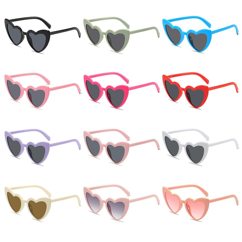 UV Protection Heart-Shaped Sun - Vintage Fashion Glasses avaliação e preço