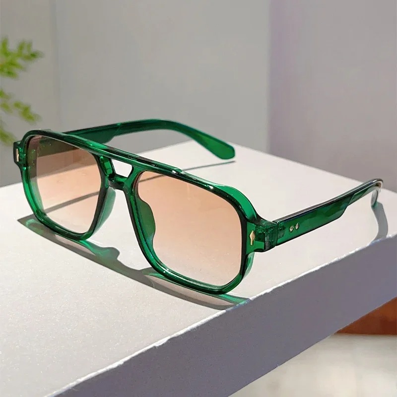 New Vintage Double Bridges Squ - Vintage Fashion Glasses avaliação e preço