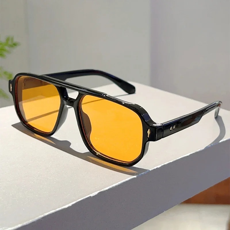 New Vintage Double Bridges Squ - Vintage Fashion Glasses avaliação e preço