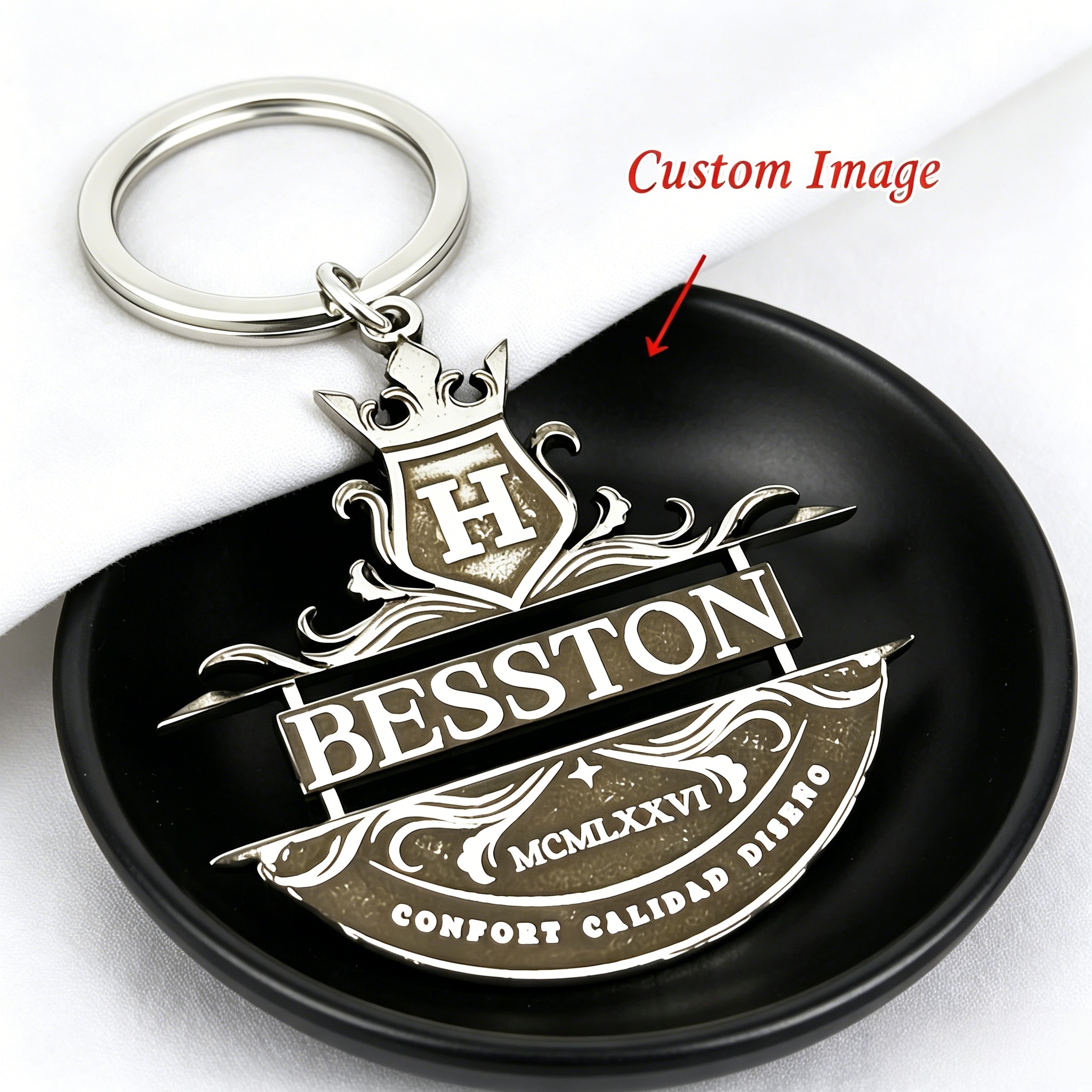 Custom Logo Keychain Vintage P - Vintage Fashion Club avaliação e preço