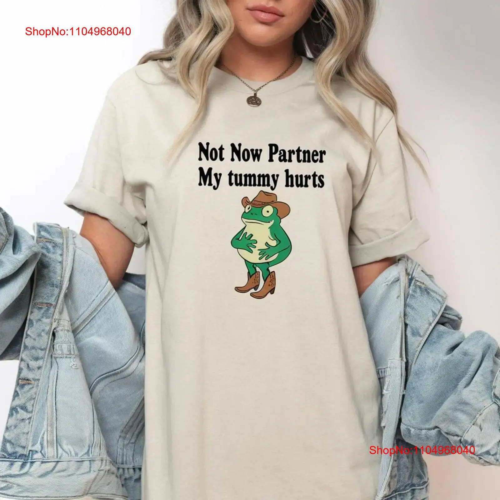 Not Now Partner My Tummy Hurts - Vintage Fashion Gen Z avaliação e preço