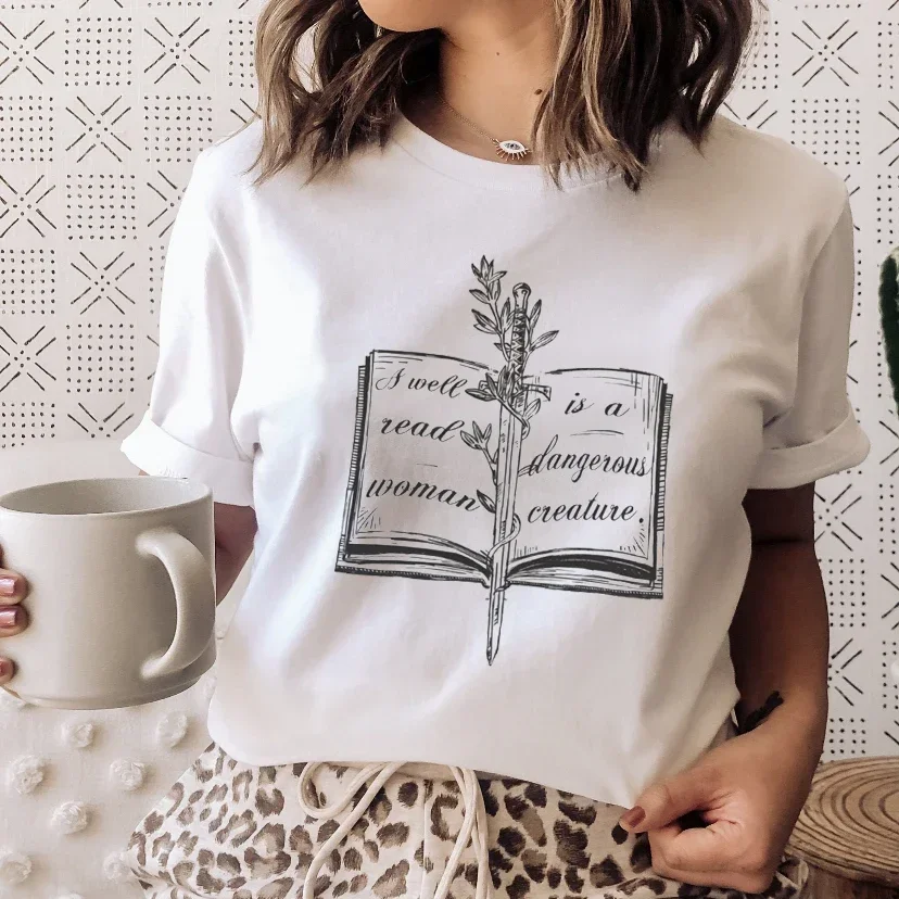 Books Cats Tarot Vintage Tee F - Vintage Fashion Books avaliação e preço