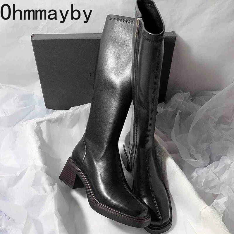 Vintage Thick Heel Women Knee  - Vintage Fashion De avaliação e preço