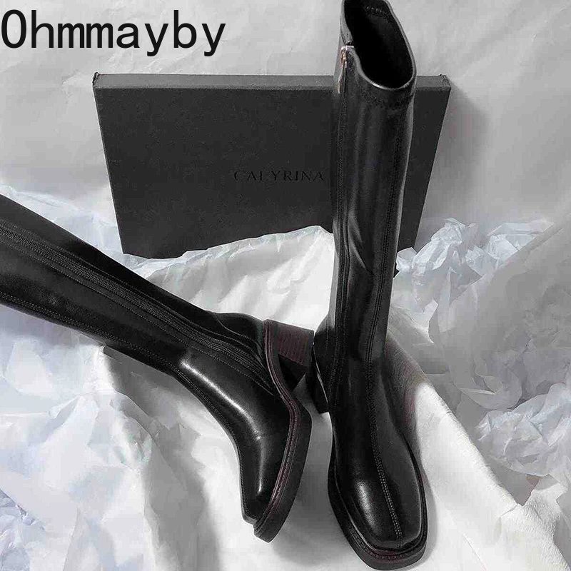 Vintage Thick Heel Women Knee  - Vintage Fashion De avaliação e preço