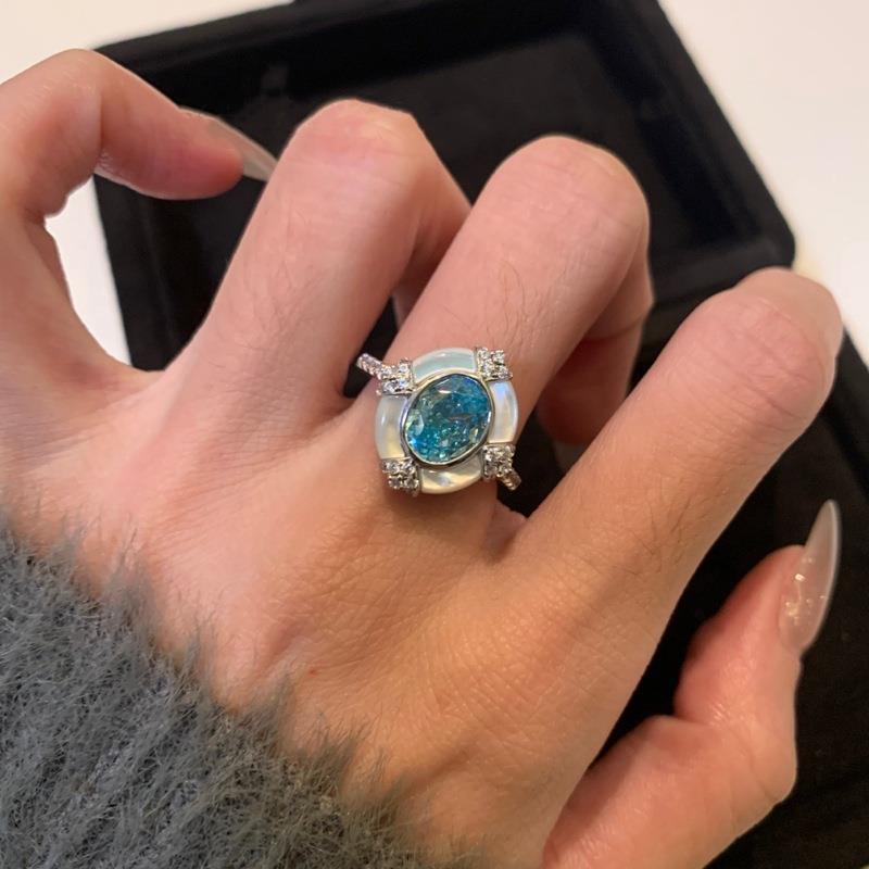 Light Luxury Blue Aquamarine g - Vintage Fashion Tumblr avaliação e preço