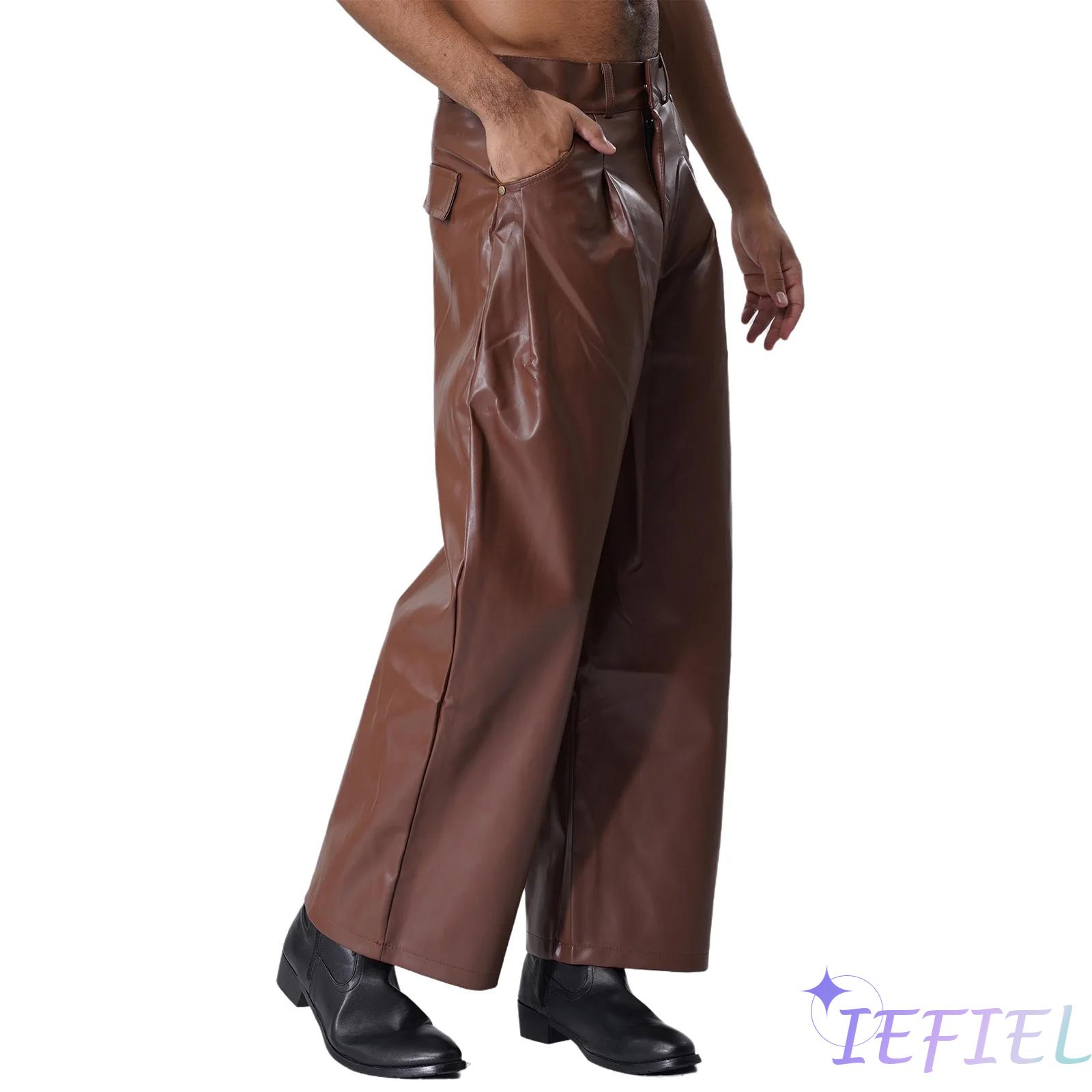 Mens Fashionable Matte Faux Le - Vintage Fashion Club avaliação e preço