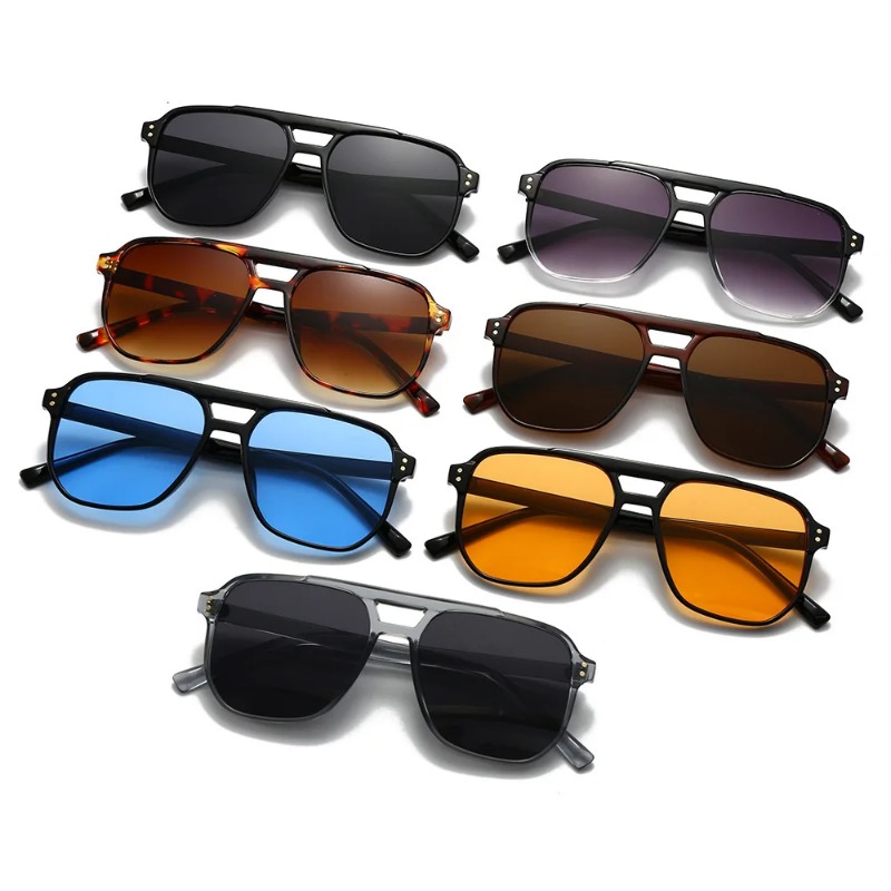 Vintage Men Women Double Bridg - Vintage Fashion Glasses avaliação e preço