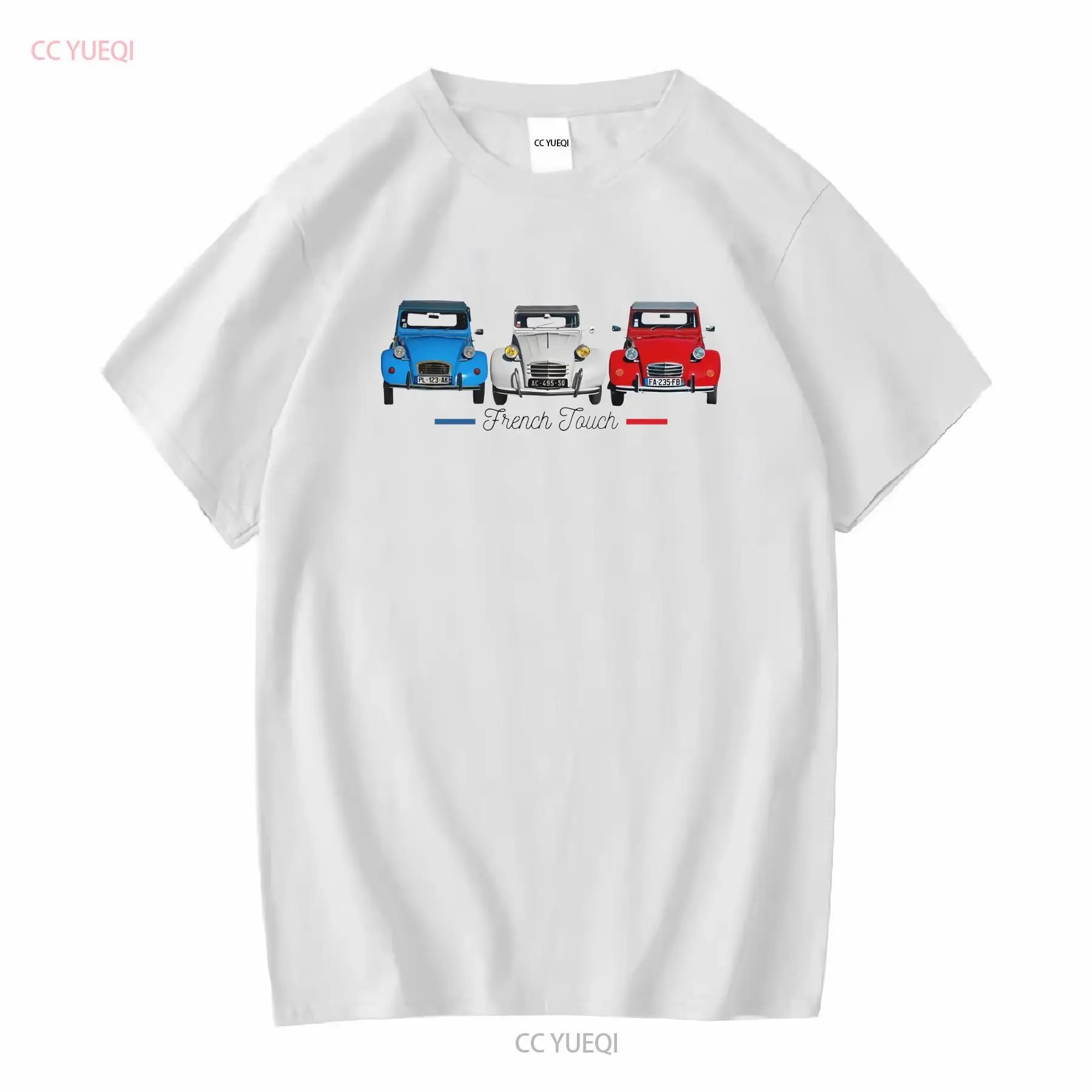 Two horses 2 CV T Shirt cotton - French Vintage Fashion avaliação e preço