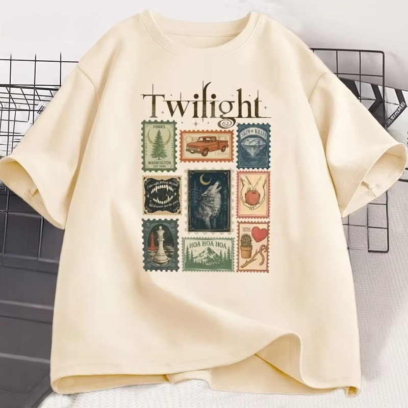 Vintage Twilight Forks T-shirt - Vintage Fashion Books avaliação e preço