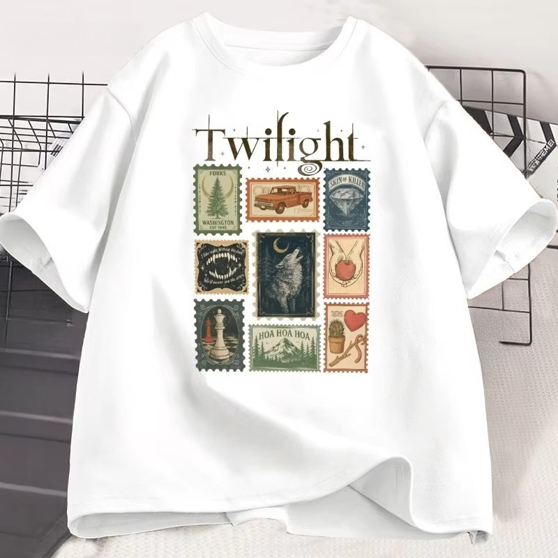 Vintage Twilight Forks T-shirt - Vintage Fashion Books avaliação e preço