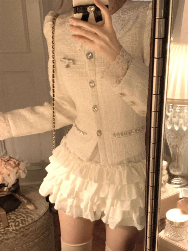 New Autumn French Elegant Fash - French Vintage Fashion avaliação e preço