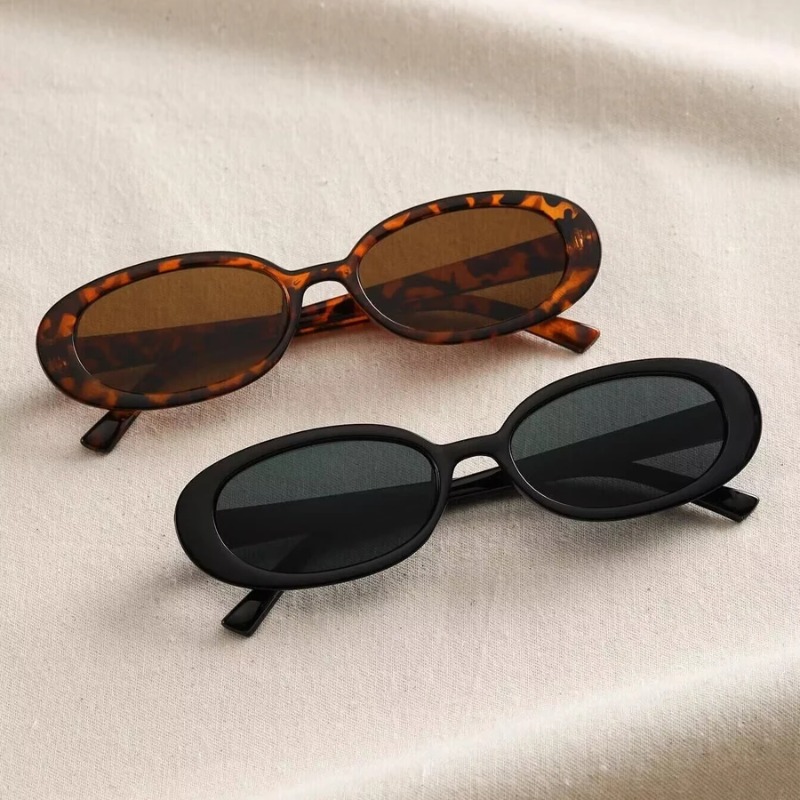 Vintage Oval Sunglasses Women  - Vintage Fashion Glasses avaliação e preço