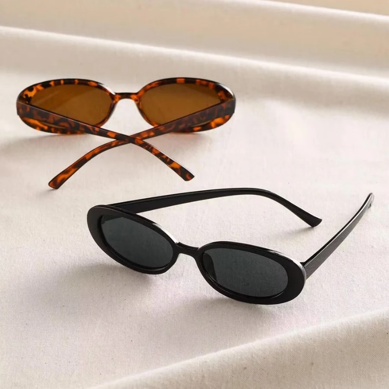 Vintage Oval Sunglasses Women  - Vintage Fashion Glasses avaliação e preço