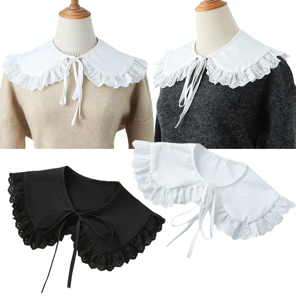 Fashion White Lace Fake Collar - Vintage Fashion Style Female avaliação e preço
