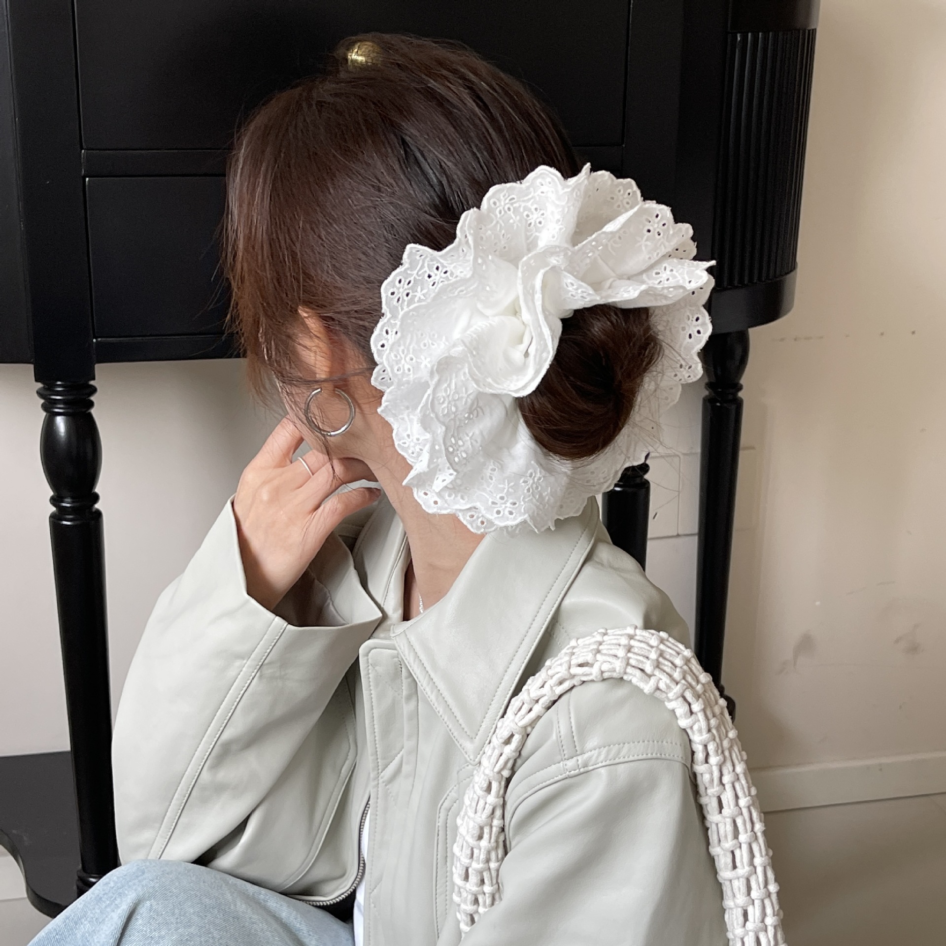 Women's Scrunchies Korean Supe - French Vintage Fashion avaliação e preço