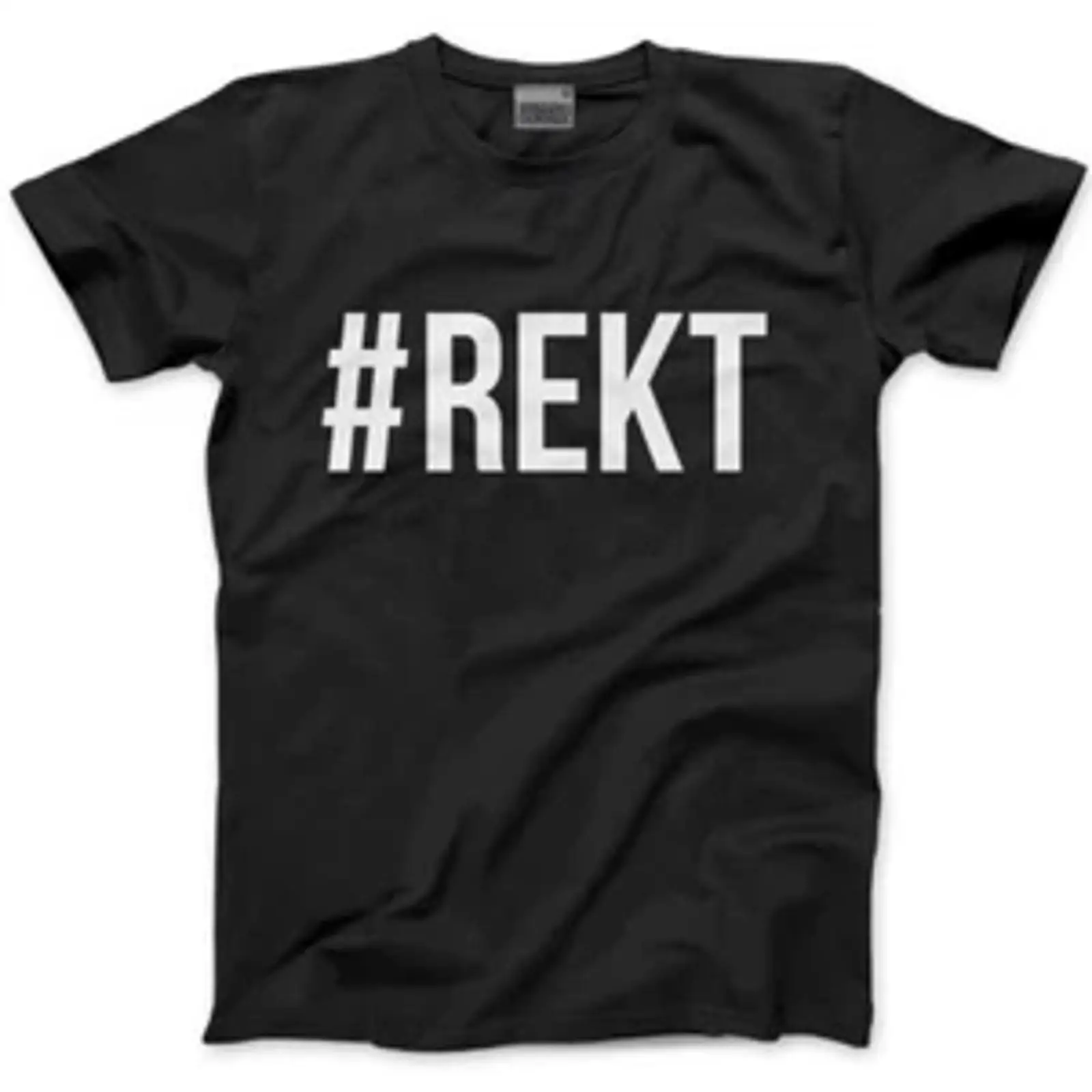REKT Hashtag Wrecked Men's T S - Vintage Fashion Hashtags avaliação e preço