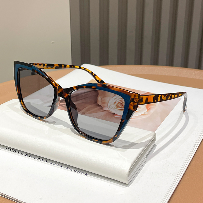 Women Color Block Cat Eye Eyeg - Vintage Fashion Glasses avaliação e preço