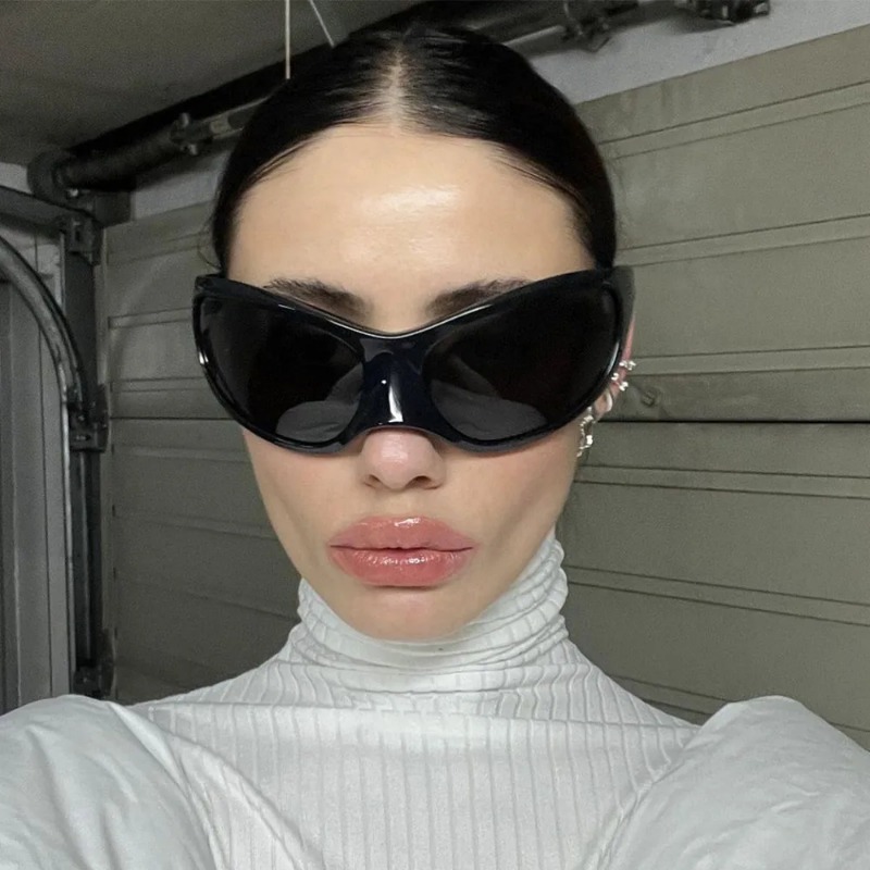 New Y2K Punk Sunglasses Women  - Vintage Fashion De avaliação e preço
