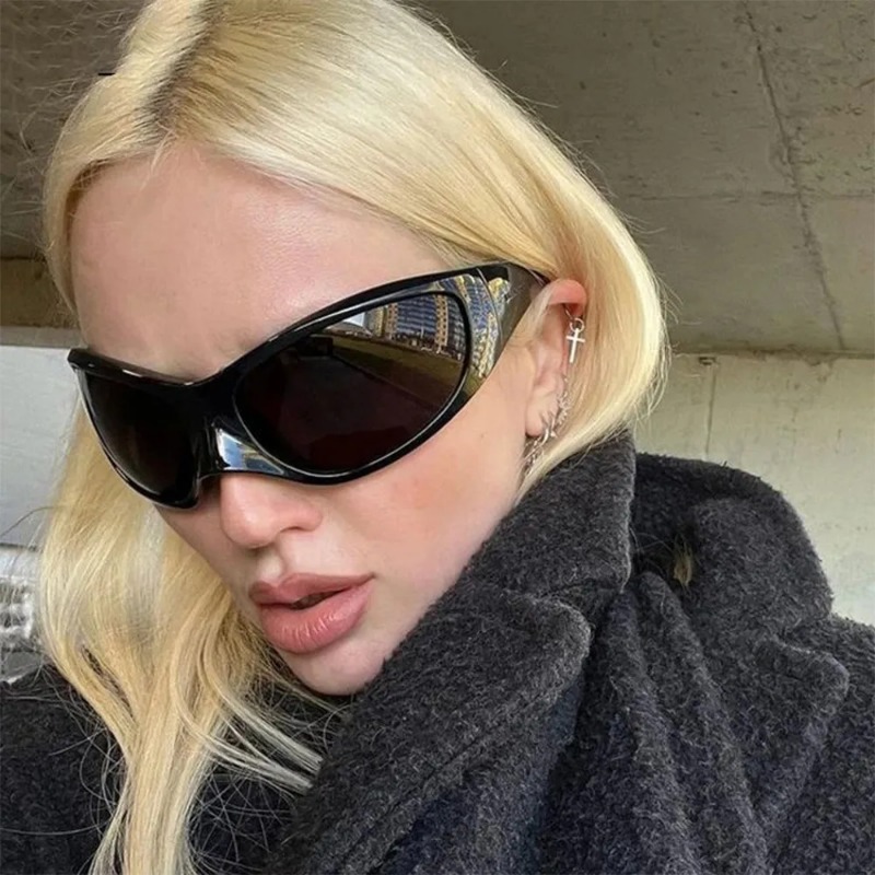 New Y2K Punk Sunglasses Women  - Vintage Fashion De avaliação e preço