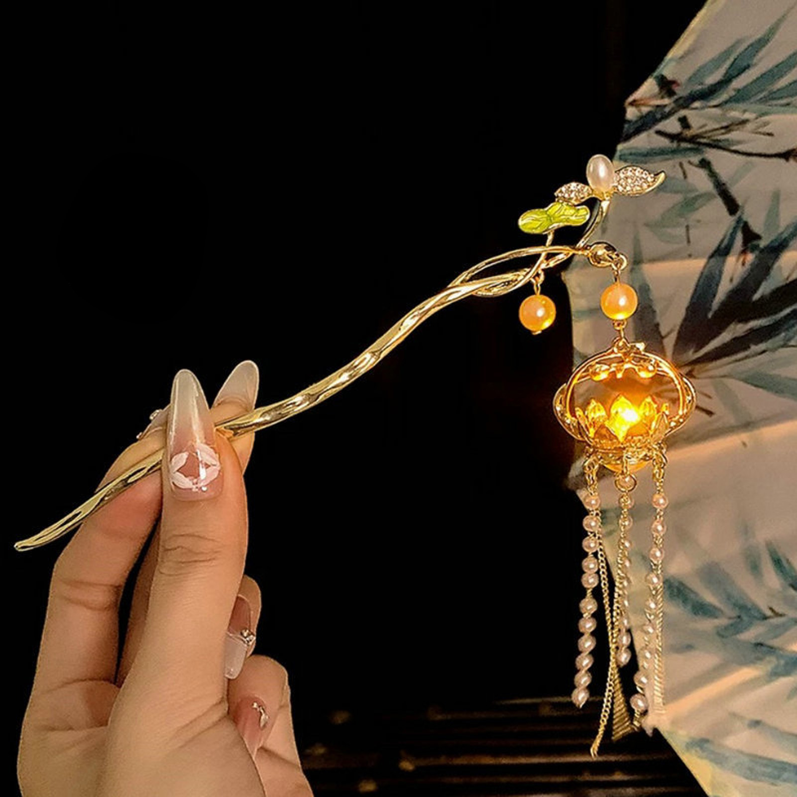 Luminous Flower Hairpin For Wo - Vintage Fashion Accessories avaliação e preço