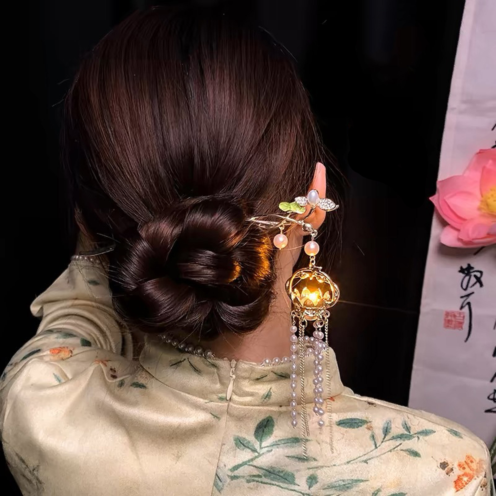 Luminous Flower Hairpin For Wo - Vintage Fashion Accessories avaliação e preço