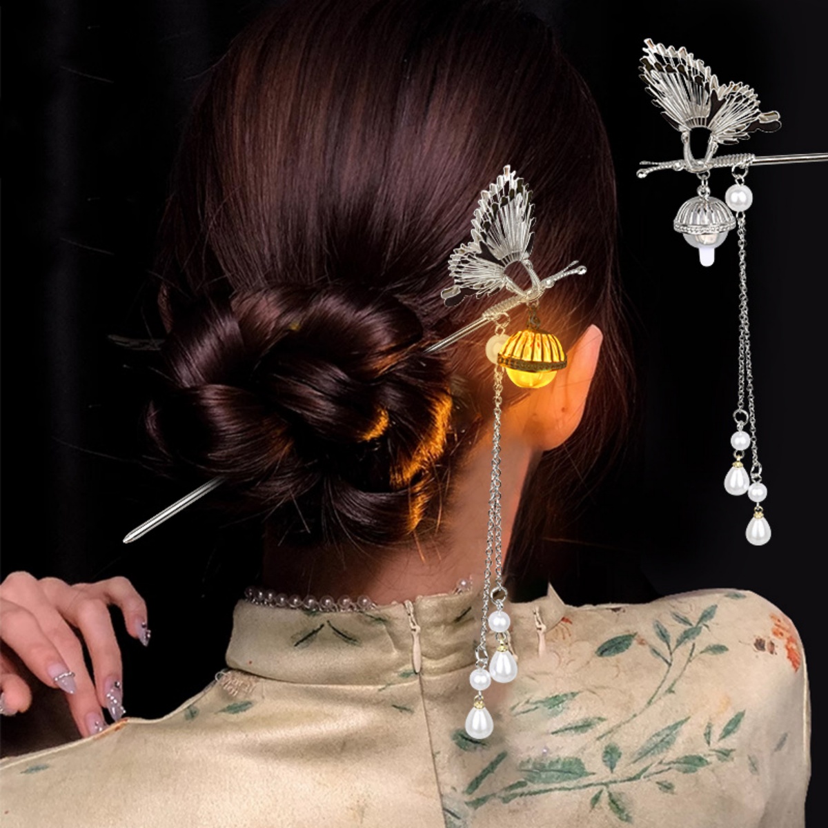 Luminous Flower Hairpin For Wo - Vintage Fashion Accessories avaliação e preço