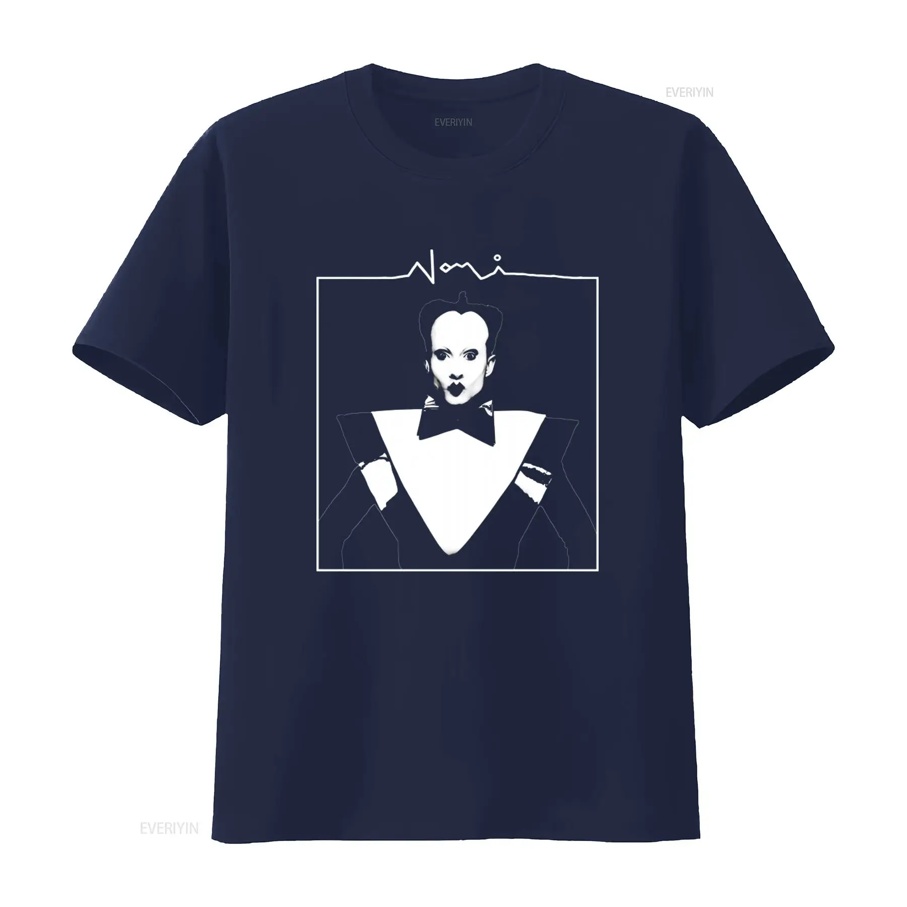Klaus Nomi Face Print Men's T  - Vintage Fashion Look avaliação e preço