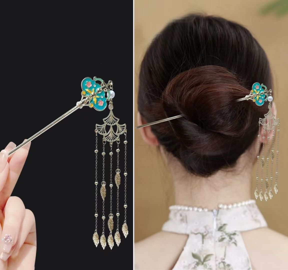 18cm Chinese Style Hairpin Ele - Vintage Fashion Accessories avaliação e preço