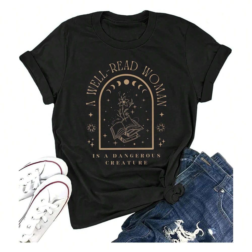A Well Read Wo T-Shirt Women R - Vintage Fashion Books avaliação e preço