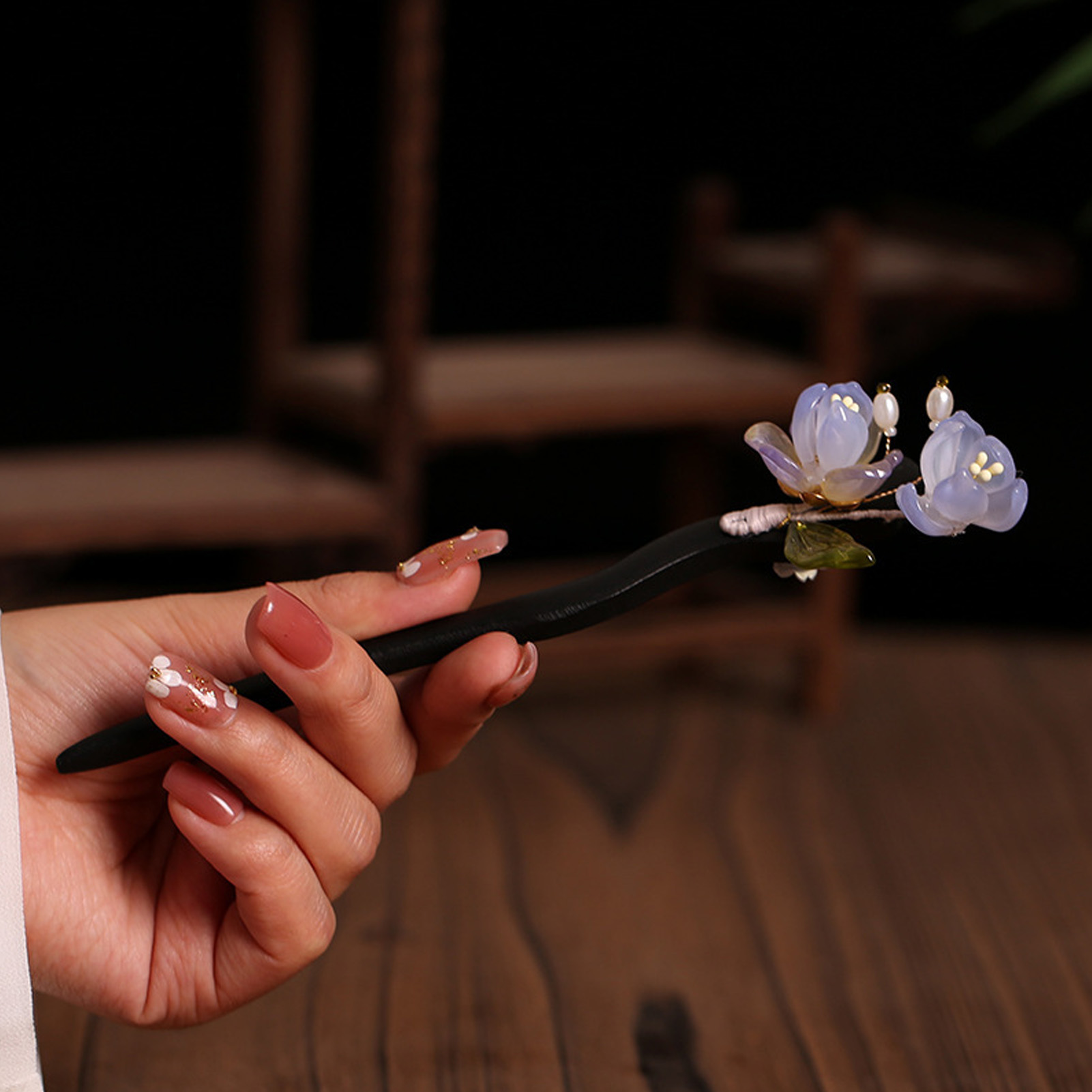 Vintage Wooden Flower Hairpin  - Vintage Fashion Accessories avaliação e preço