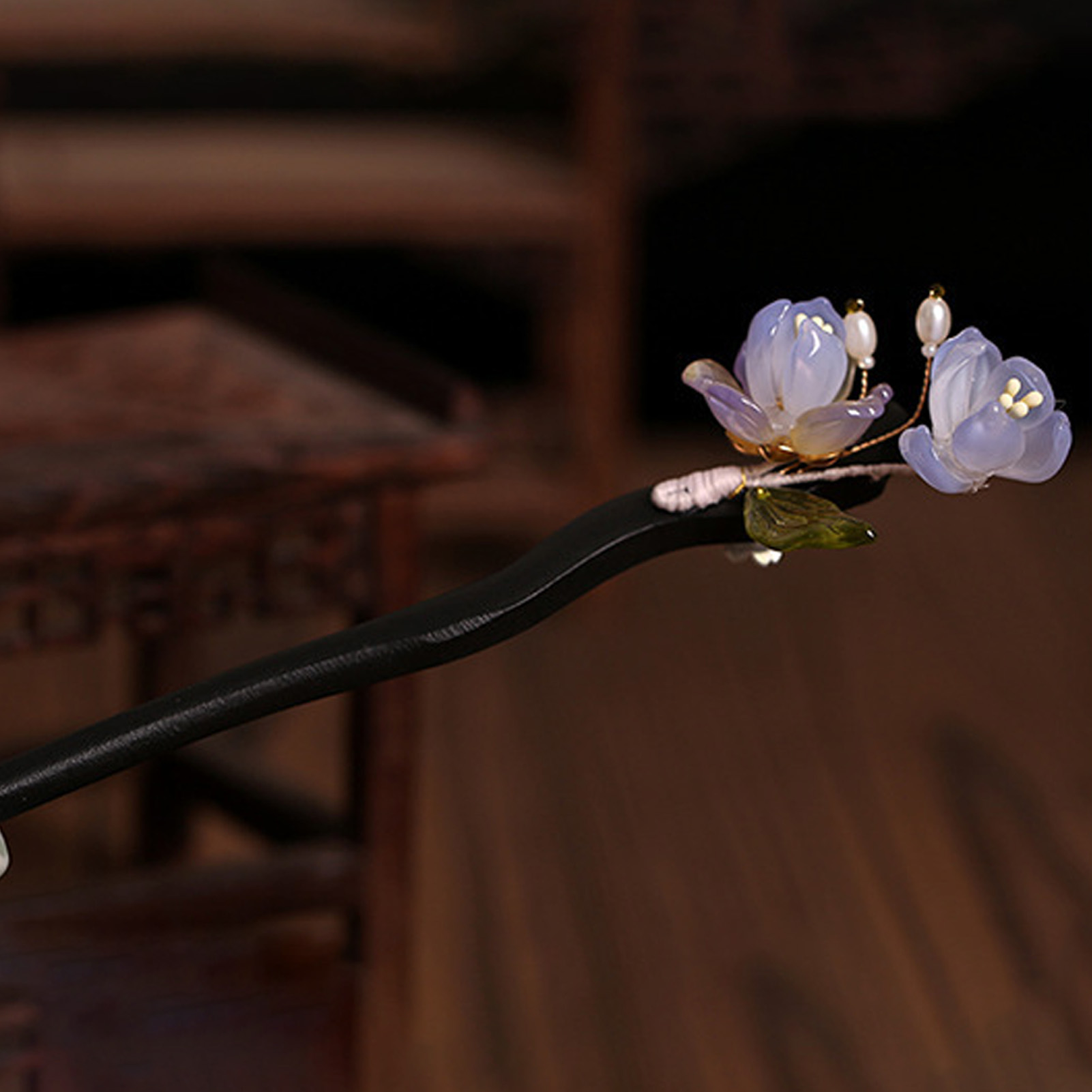 Vintage Wooden Flower Hairpin  - Vintage Fashion Accessories avaliação e preço