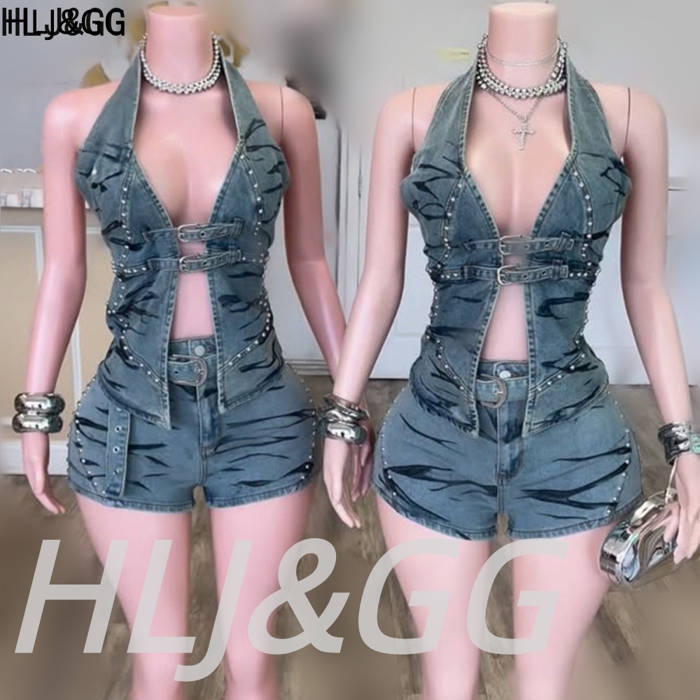 HLJ&GG Blue Vintage Denim Holl - Vintage Fashion Club avaliação e preço