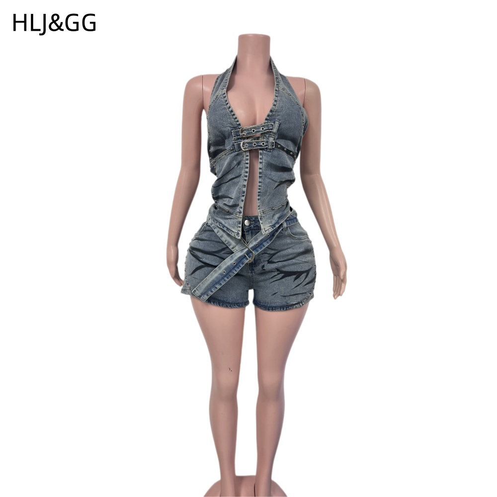 HLJ&GG Blue Vintage Denim Holl - Vintage Fashion Club avaliação e preço
